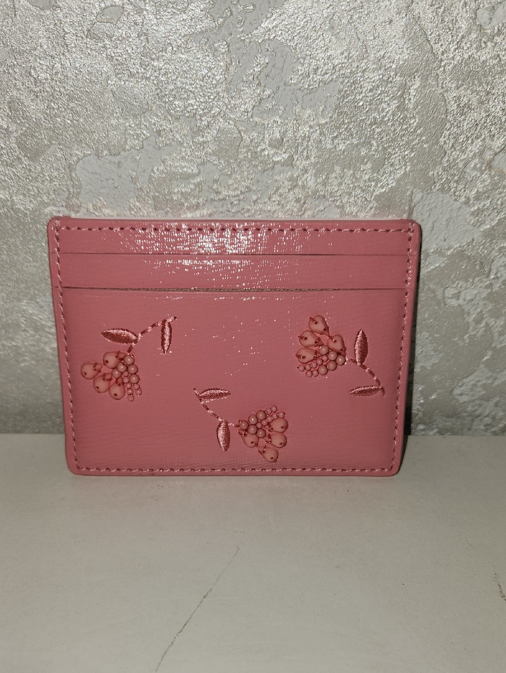 kate spade glossy rose pink cardholder - Picture 2 of 4